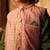 Pink and light blue cotton silk nehru jacket