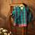 Blue and purple cotton silk angrakha kurta