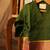 Green cotton silk angrakha kurta