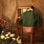 Green cotton silk angrakha kurta