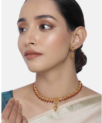 Indian bollywood traditional necklace earrings jewelry set wear red 1