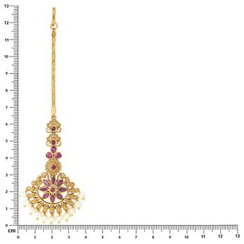 Drop pearl design headpiece maan tikka encrusted with wedding party indian traditional jewelry gift for women 4