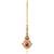 Latest fashion jewellery 18k matte gold finish copper maangtikka jewellery gift for women