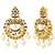 Gold tone statement necklace set for women with royal blue crystal