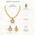 Gold tone statement necklace set for women with royal blue crystal
