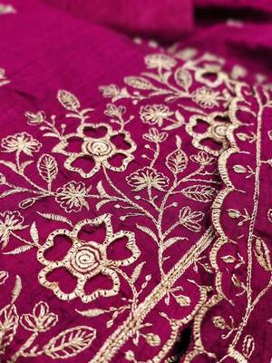 Embellished Unstitched Dress Material 2