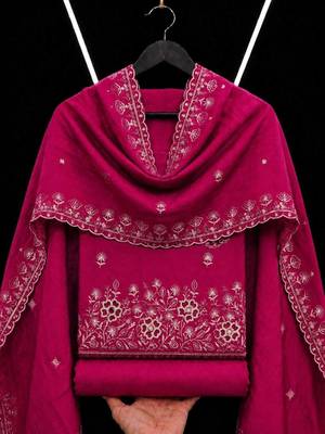 Embellished Unstitched Dress Material 4
