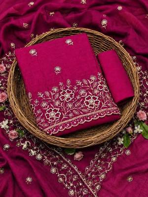 Embellished Unstitched Dress Material 5
