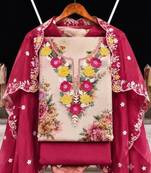 Embellished Unstitched Dress Material