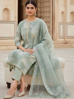 Women Embroidered Unstitched Dress Material with Dupatta 3
