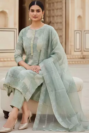 Women Embroidered Unstitched Dress Material with Dupatta