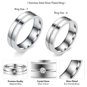 Fancy couple band finger ring jewellery for men & women(men - us 9, women - us 7) 4