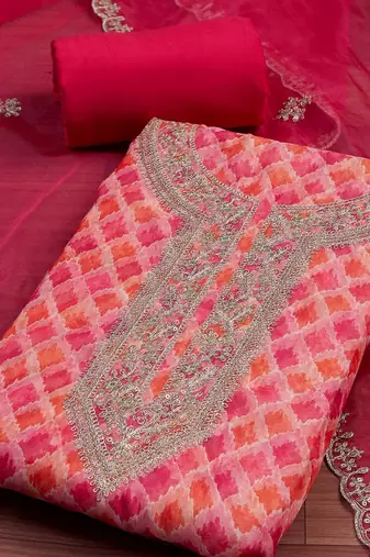 Printed Unstitched Dress Material