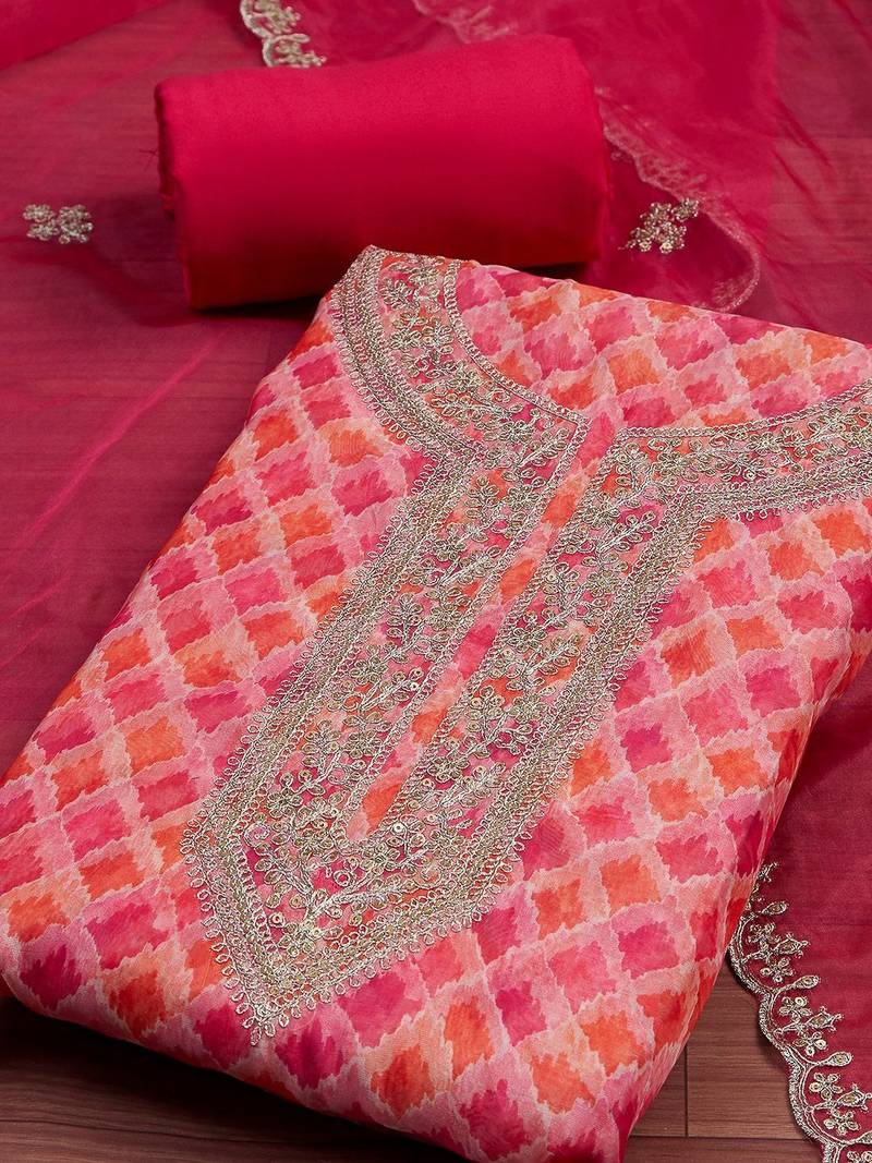 Printed Unstitched Dress Material