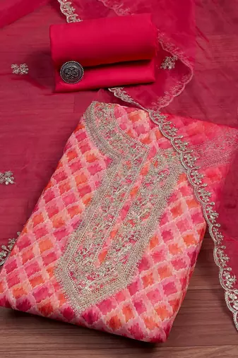 Printed Unstitched Dress Material
