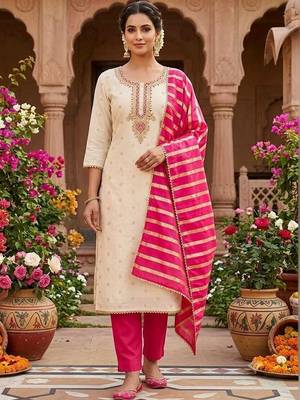 Embroidered Unstitched Dress Material 1
