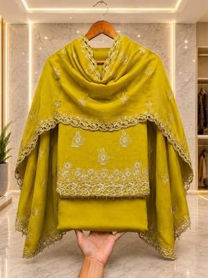 Embellished Unstitched Dress Material 1
