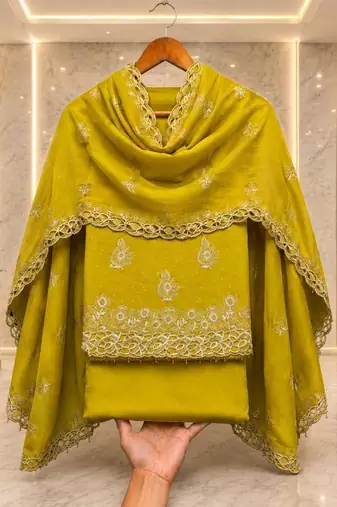 Embellished Unstitched Dress Material