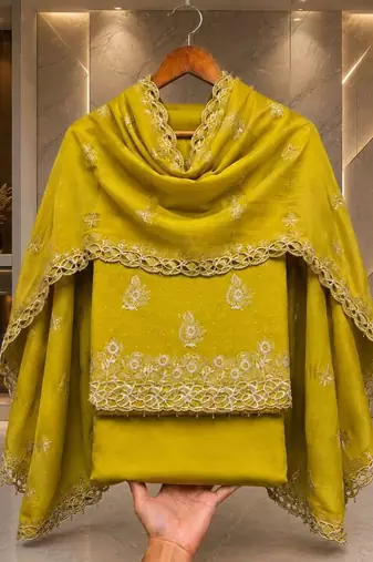 Embellished Unstitched Dress Material