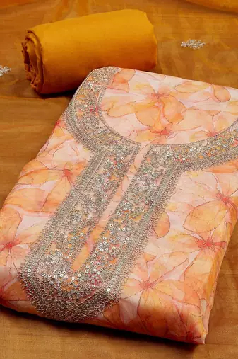Printed Unstitched Dress Material