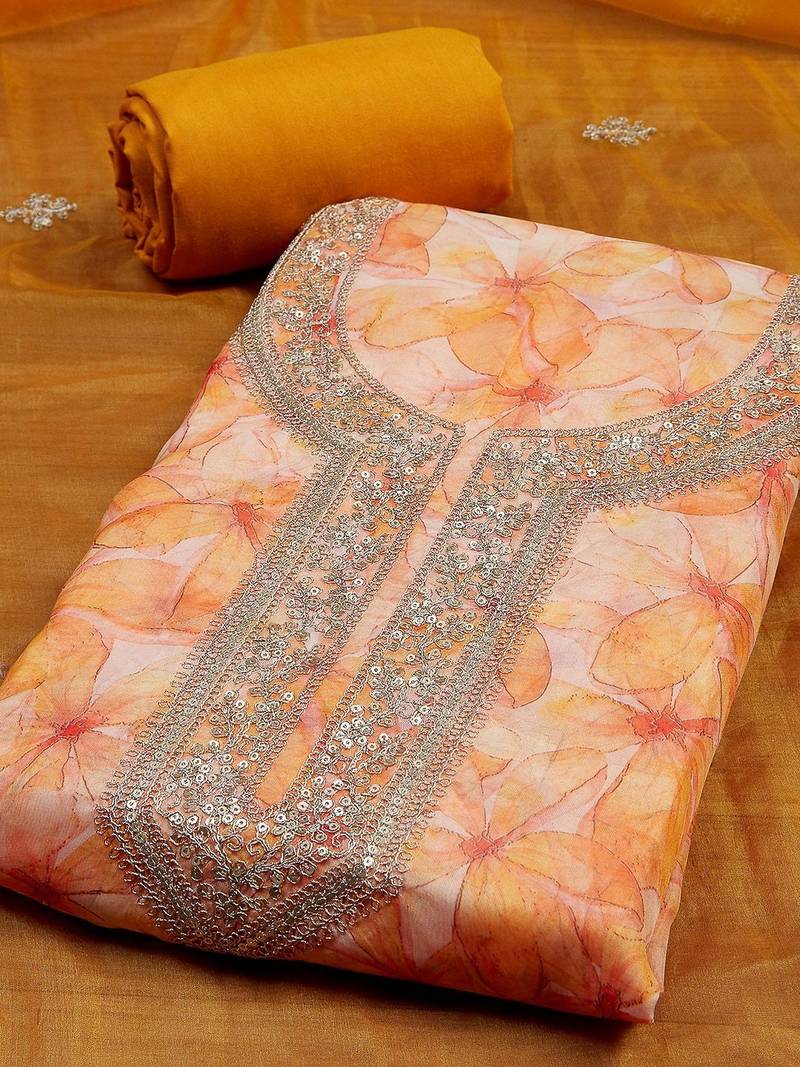 Printed Unstitched Dress Material
