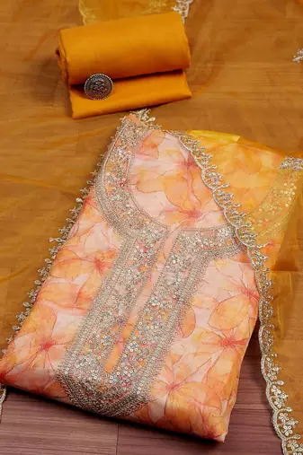 Printed Unstitched Dress Material