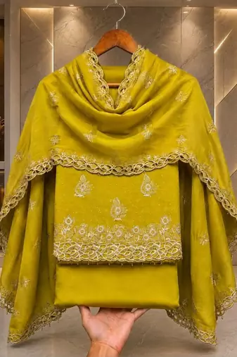 Embellished Unstitched Dress Material
