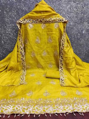 Embellished Unstitched Dress Material 5