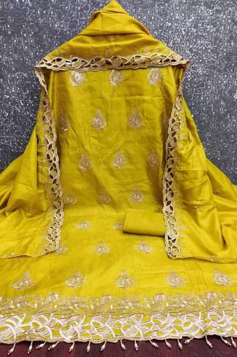 Embellished Unstitched Dress Material