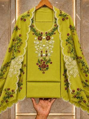 Embellished Unstitched Dress Material 1