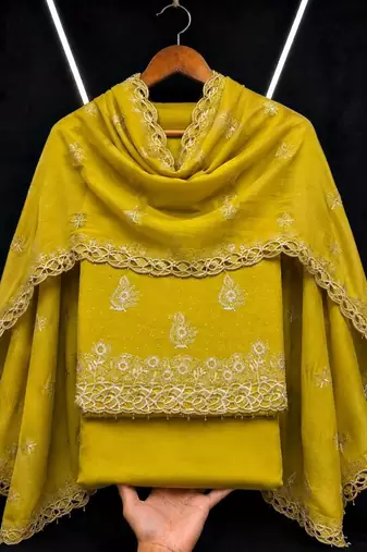Embellished Unstitched Dress Material
