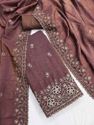Embellished Unstitched Dress Material 2