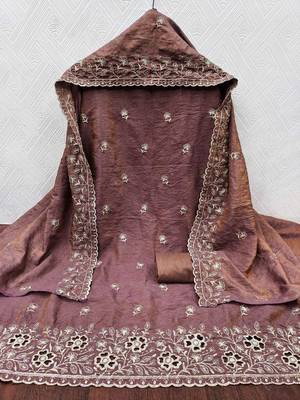 Embellished Unstitched Dress Material 3
