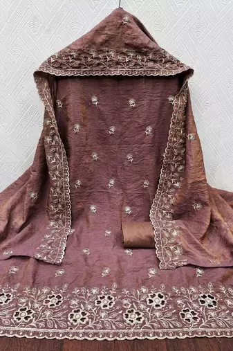Embellished Unstitched Dress Material