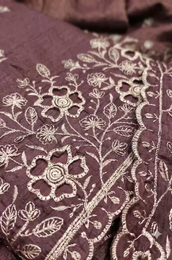 Embellished Unstitched Dress Material