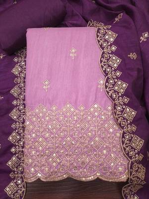 Embellished Unstitched Dress Material 5