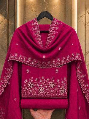 Embellished Unstitched Dress Material 2