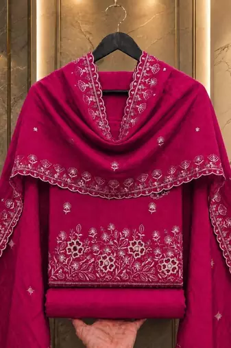 Embellished Unstitched Dress Material