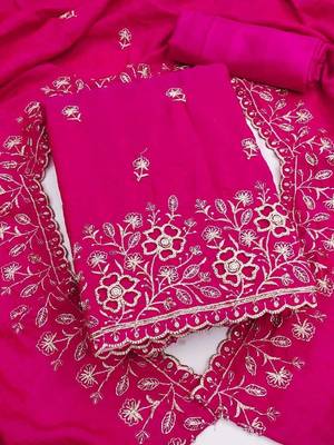 Embellished Unstitched Dress Material 3