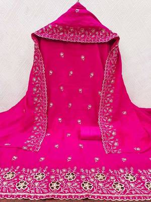 Embellished Unstitched Dress Material 5