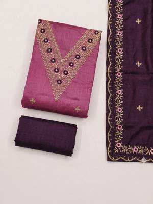 Embellished Unstitched Dress Material 5