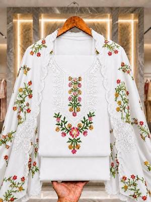 Embellished Unstitched Dress Material 2