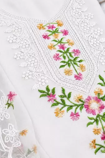 Embellished Unstitched Dress Material