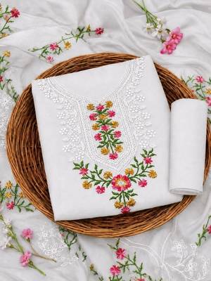 Embellished Unstitched Dress Material 5