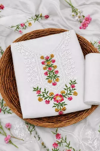 Embellished Unstitched Dress Material