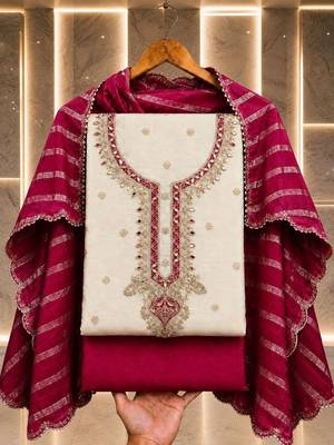 Embroidered Unstitched Dress Material 2