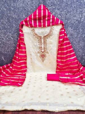 Embroidered Unstitched Dress Material 5
