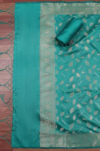 Pure Silk Unstitched Kurta Fabric Bottom Fabric and Dupatta