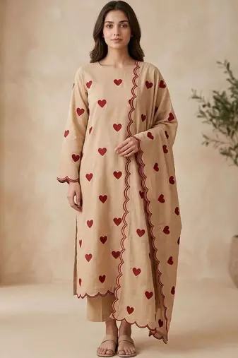 Embroidered Unstitched Dress Material
