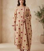 Embroidered Unstitched Dress Material
